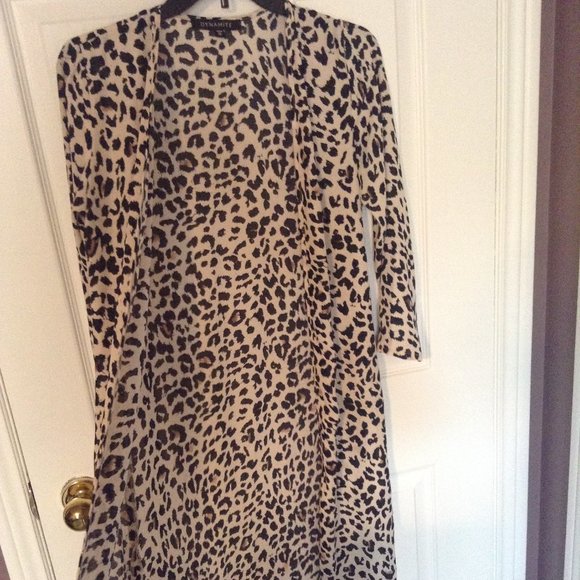 Leopard Print Long Open Blouse (Brand New) - Picture 1 of 3